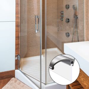 108 Inch Clear Shower Door Bottom Seal T Shaped Shower Door Seal Strip Framed Shower Door Drip Sweep Replacement Parts for Bathroom