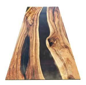 epoxy table, epoxy resin river table, live edge wooden table, natural wood,dining table, natural epoxy table, resin table 54x27 inch