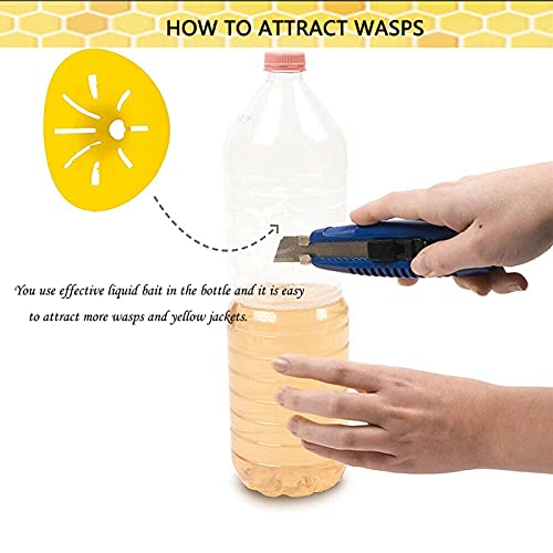 Wasp Trap 10Pack Indoor Outdoor Reusable Wasp Traps Hornet Hanging for Yellow Jackets Bee Catcher ​