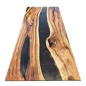 Epoxy Table, Live Edge Wooden Table, Epoxy Resin River Table, Natural Wood,Dining table, Natural Epoxy Table, Resin Table 42x24 inch