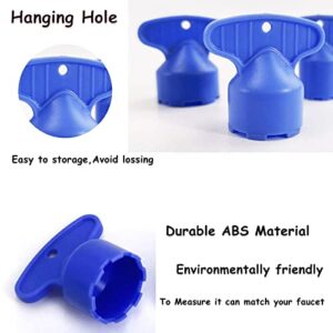 4 Pack Faucet Aerator Key Removal Wrench Tool with 4 Sizes M16.5, 18.5, 21.5, 24 Recessed Aerator Key Sink Aerator Wrenches for Cache Aerators (Blue)