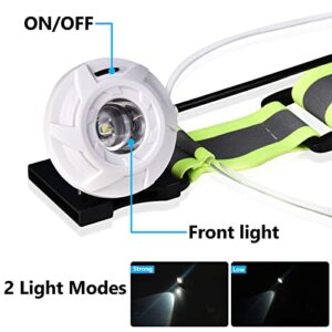 Ni-SHEN LED Reflective Running Vest with Front Light,Running Lights for Runners,Reflective Running Gear for Men/Women Running,Cycling or Walking, High Visibility Warning LED Lights