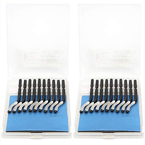 Fafeicy 20 pcs BS1010 Trimming Knife Scraper Blade, Hand Deburring Cutters, Trimming Blade Replacement for Scraping PVC Plastic Iron. Fit for NOGA1 SG/RB/NB Tool Holders, Trimmer