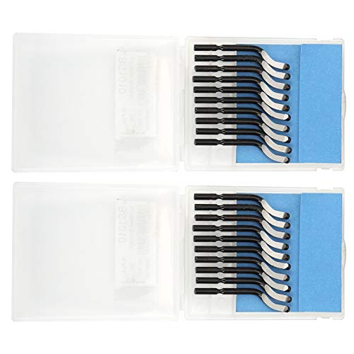 Fafeicy 20 pcs BS1010 Trimming Knife Scraper Blade, Hand Deburring Cutters, Trimming Blade Replacement for Scraping PVC Plastic Iron. Fit for NOGA1 SG/RB/NB Tool Holders, Trimmer