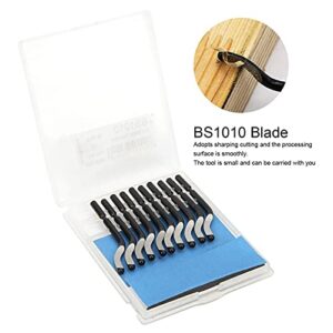 Fafeicy 20 pcs BS1010 Trimming Knife Scraper Blade, Hand Deburring Cutters, Trimming Blade Replacement for Scraping PVC Plastic Iron. Fit for NOGA1 SG/RB/NB Tool Holders, Trimmer