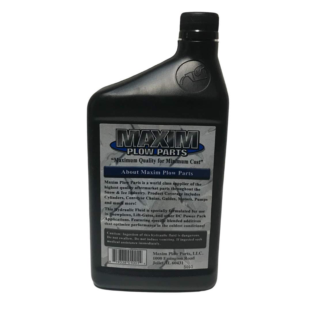 Quart (2 Pack) Snow Plow Hydraulic Fluid Low Temp -50 Degrees Fahrenheit Meyer 15134, Western 49311, Fisher 28531, Buyers 1307005, Boss HYD01704-1, Snow-Way 66005029