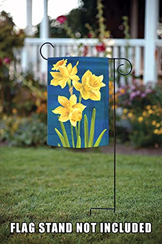 Toland Home Garden 1112545 Daffodils On Blue Spring Flag 12x18 Inch Double Sided Spring Garden Flag for Outdoor House Flower Flag Yard Decoration