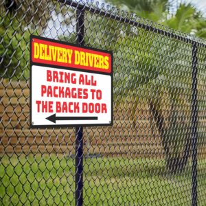 Custom Signs Outdoor and Indoor Weatherproof Aluminum. Full Color, UV Ink lasts years. Customized No Trespassing Signs, Personalized Delivery Signs for home or office. 7" x 10" - by ATX CUSTOM SIGNS
