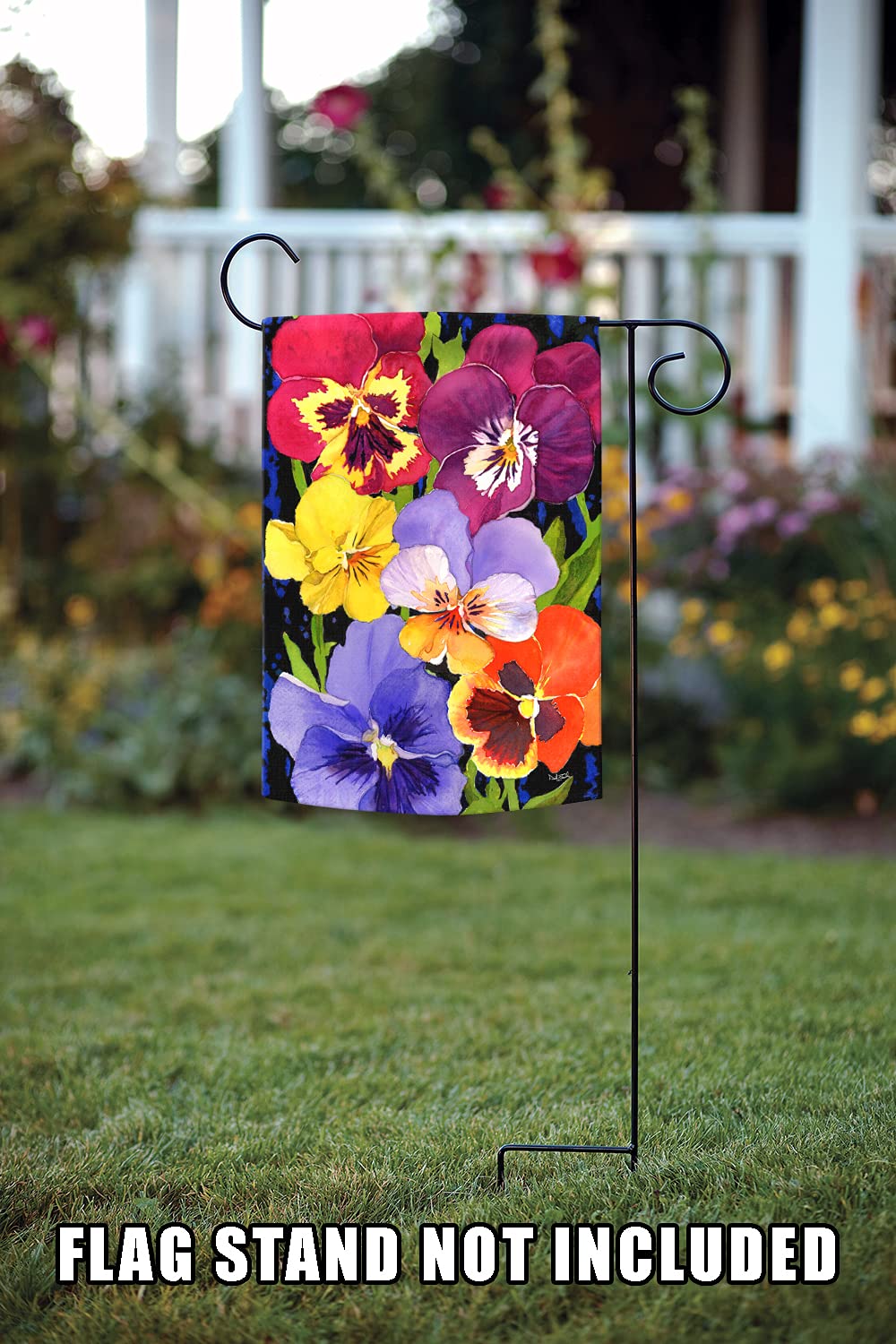 Toland Home Garden 1112552 Pansy Perfection Spring Flag 12x18 Inch Double Sided Spring Garden Flag for Outdoor House Flower Flag Yard Decoration