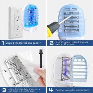 Indoor Bug Zappers, Electronic Insect Killer Fly Insect Trap Plug-in Mosquitoes Killer Mosquito Zapper with Blue Lights for Living Room,Kitchen,Bedroom,Baby Room,Office (4packs)