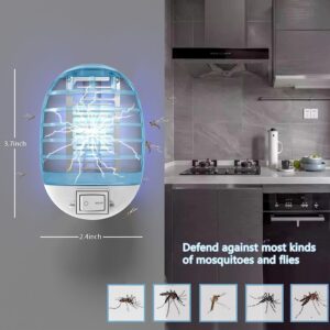 Indoor Bug Zappers, Electronic Insect Killer Fly Insect Trap Plug-in Mosquitoes Killer Mosquito Zapper with Blue Lights for Living Room,Kitchen,Bedroom,Baby Room,Office (4packs)