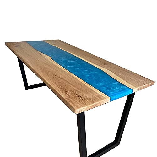 Epoxy Table, Live Edge Wooden Table, Epoxy Resin River Table, Natural Wood,Dining table, Natural Epoxy Table, Resin Table 42x24 inch