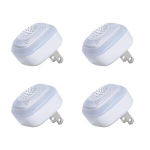 owltra ow-5 ultrasonic rodent repellers 4 pack, effectively repel rodents while 100% silent & safe to humans and non-rodent pets, white