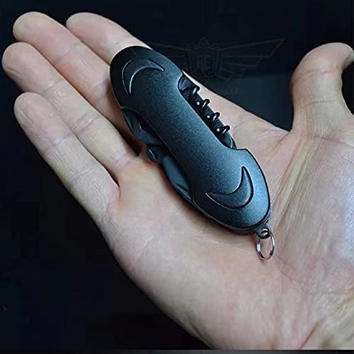 Heavy Duty Stainless Steel Multi-Function Mini Pocket Swiss knife Keychain with One-Hand Comfort Grip - Folding Multi-Tool for Every Day Use Including Outdoor Survival Fishing