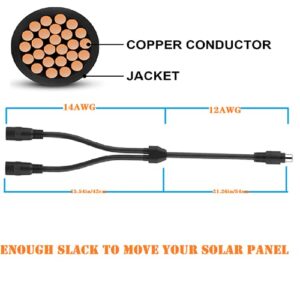 SolarEnz DC8mm Y Branch Parallel Adapter 8mm Female and Male Combiner Cable for Solar Panel RV Portable Power Station Solar Generator Compatible with Explorer Series 160 240 300 500