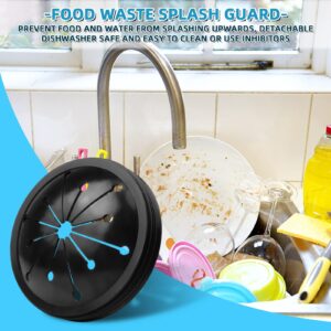 KUFUNG Garbage Disposal Splash Guard, 3.1 Inch Universal Kitchen Sink Stopper Drain Stopper Brushed Rubber STP-SS for Insinkerator, Kitchenaid, Kohler, Waste King (Black-A)