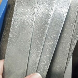 handmade damascus steel billet knife/blank blade making bar wave 150x25x3mm