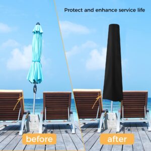 Patio Umbrella Cover - Waterproof Patio Parasol Covers with Zipper for 7ft to 11ft Outdoor Umbrellas