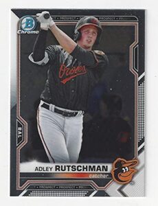 adley rutschman bowman chrome prospect baseball card - 2021 bowman chrome baseball card #bcp-121 baltimore orioles) free shipping