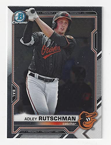 Adley Rutschman Bowman Chrome Prospect Baseball Card - 2021 Bowman Chrome Baseball Card #BCP-121 Baltimore Orioles) Free Shipping