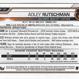 Adley Rutschman Bowman Chrome Prospect Baseball Card - 2021 Bowman Chrome Baseball Card #BCP-121 Baltimore Orioles) Free Shipping