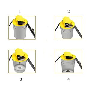 Yujianlo, Slide Bucket Lid Mouse Rat Trap with Ramp, Flip Auto Reset Multi Catch for Indoor Outdoor, Compatible 5 Gallon Bucket, Mouse Trap Compatible, Yellow