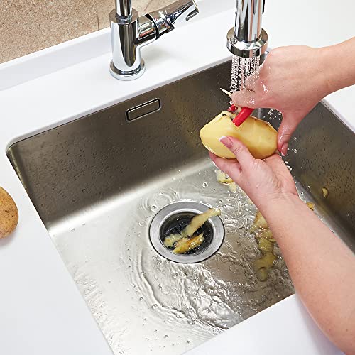 BOTEMY B9173 Kitchen Sink Drain Assembly 3-1/2 inch with Removable Sink Strainer Basket/Stopper 304 Stainless Steel Brushed