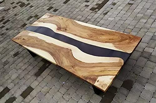 Epoxy Table, Epoxy Resin River Table, Live Edge Wooden Table, Natural Wood,Dining table, Natural Epoxy Table, Resin Table 54x27 inch