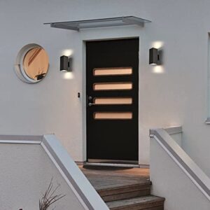 Double century Modern Outdoor Wall Lights,Porch Light Outdoor Wall,Aluminum Outdoor Wall Sconce,Exterior Up and Dwon Lighting for House,Doorway,Patio, Outside Light for A19 Bulb