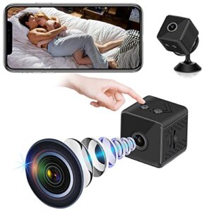 mini spy hidden camera, wifi wireless hidden camera with live feed, 1080p hd nanny cam with phone app, hidden camera night vision surveillance camera for home indoor outdoor