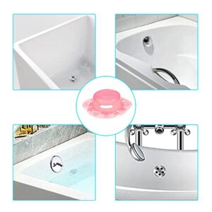 Home Merc Bathtub Drain Cover, Overflow Drain Cover ,Bathtub Overflow Cover 6.0in Fill The Bathtub with More Water and Bring a Better Experience to Your Bath Pink