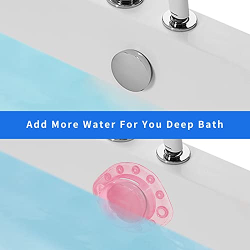 Home Merc Bathtub Drain Cover, Overflow Drain Cover ,Bathtub Overflow Cover 6.0in Fill The Bathtub with More Water and Bring a Better Experience to Your Bath Pink