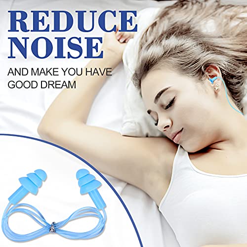 BESSELING Ear Plugs for Sleeping Noise Reduction Ear Plugs 6 Pairs Comfortable Silicone Ear Plug Sound Blocking Earplugs for Sleep Snoring Swimming Concert Musician Construction Shooting (6pack)