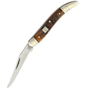 s.s. folding knives rough rider rr1548 brown ram horn toothpick straight open folding pocket knife outdoor survival hunting knife for camping by survival steel