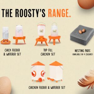 Roosty's Chick Feeder and Waterer Kit - 1L Chick Feeder and 1.5L Chick Waterer | Chicken Feeder and Hanging Chicken Waterer | Duck Feeder, Quail Feeder, Chicken Starter Kit | Baby Chicken Supplies