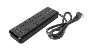 audioquest powerquest g8 – 8-outlet surge protector with usb-a and usb-c charging ports - perfect for tv, av receiver, xbox, playstation, soundbar, computer, and home office
