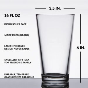 US AIR FORCE Engraved Pint Beer Glass | Great Patriotic Military Veteran USAF Drinking Gift Idea!