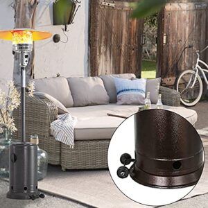 Universal Patio Heater Wheel Kit- Propane Gas Patio Heater Wheels Replacement Universal Movable Wheel Patio Heater Parts Outdoor Umbrella Gas Heater Wheel Kit Gas Liquefied Gas Patio Heater Pulley