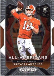 2021 panini prizm draft picks #181 trevor lawrence clemson tigers all american rc rookie card official ncaa football trading card in raw (nm or better) condition