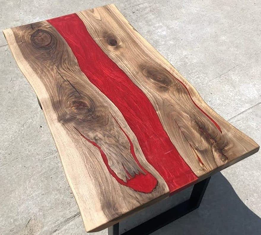 Epoxy Table, Epoxy Resin River Table, Live Edge Wooden Table, Natural Wood,Dining table, Natural Epoxy Table, Resin Table 54x27 inch