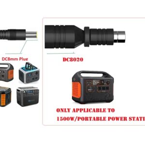 SolarEnz DC8mmConnector DC7909 to DC8020 Adapter for Solar Panel RV Portable Power Station Solar Generator Compatible with Explorer Series 1500 2000