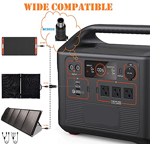 SolarEnz DC8mmConnector DC7909 to DC8020 Adapter for Solar Panel RV Portable Power Station Solar Generator Compatible with Explorer Series 1500 2000