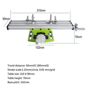 Industool Mini Milling Machine, Multifunction Worktable Milling Machine Compound Multi - function Milling Machine with Cross Sliding Table Vise for DIY Lathe Bench Drill