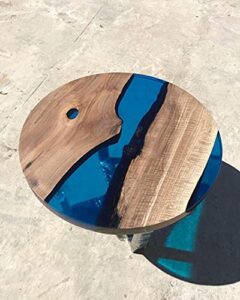 epoxy table, live edge wooden table, epoxy resin river table, natural wood,dining table, natural epoxy table, resin table 40x40 inch