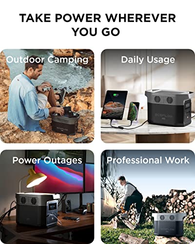 EF ECOFLOW Portable Power Station DELTA Mini, 882Wh Capacity, Solar Powered Generator for Outdoor, Emergency, Home Backup, RV(Solar Panel Not Included)