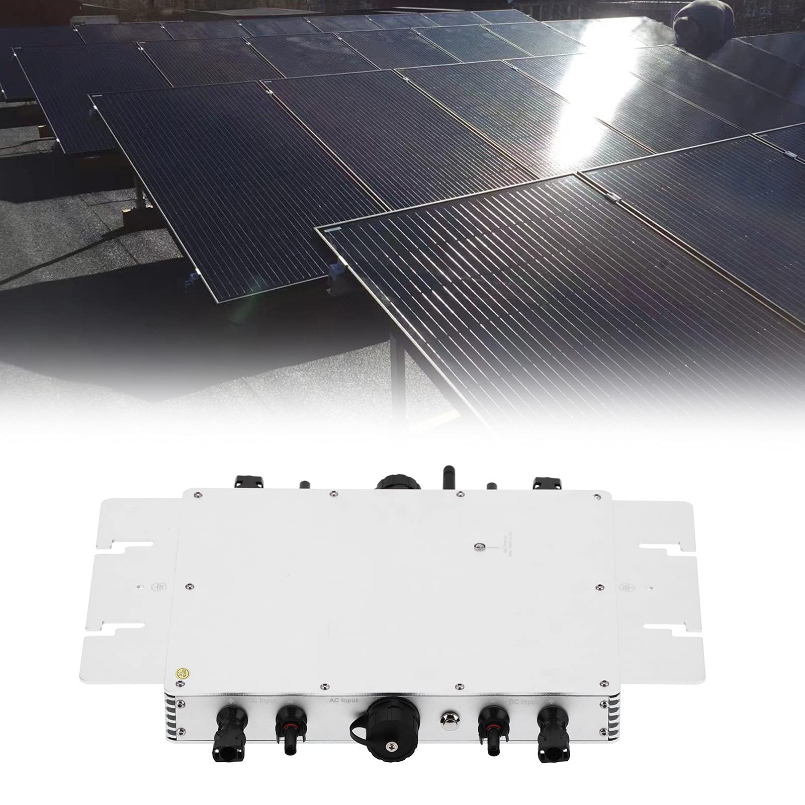 WiFi Micro Solar Inverter, 2800W MPPT with IP65 Waterproof, Grid‑Connected Inverter, 22-60V Solar Panel