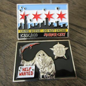 Chicago Police Department CPD Grim Reaper Help Wanted Murder City Challenge Coin