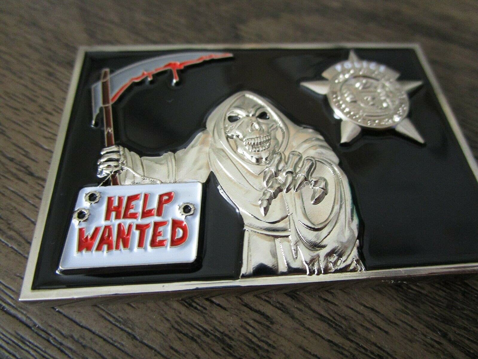 Chicago Police Department CPD Grim Reaper Help Wanted Murder City Challenge Coin