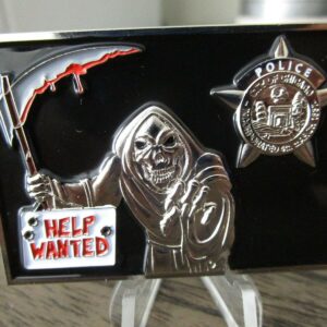 Chicago Police Department CPD Grim Reaper Help Wanted Murder City Challenge Coin