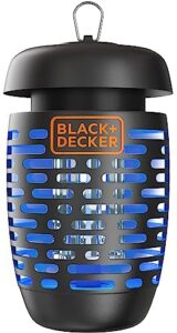 black + decker bug zapper and mosquito repellent | fly trap pest control for all insects, including flies, gnats for indoor & outdoor use 600 sqft coverage